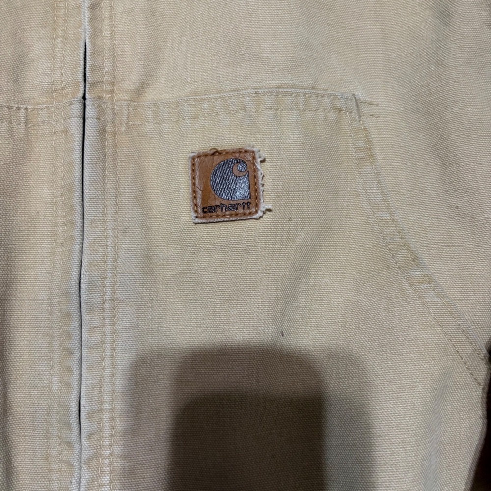 Carhartt J156 WET Thermal Lined Active Jacket Wheat Tan Mens XL Regular Zip Hood - Picture 4 of 6